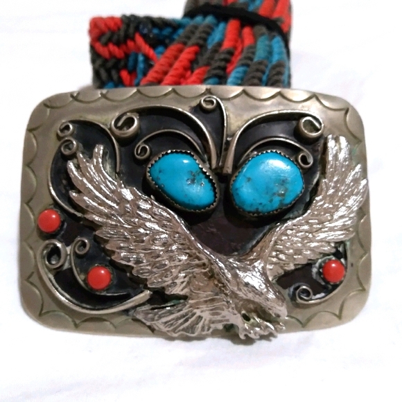 Vintage Navajo Silver Belt Buckle - Picture 4 of 7